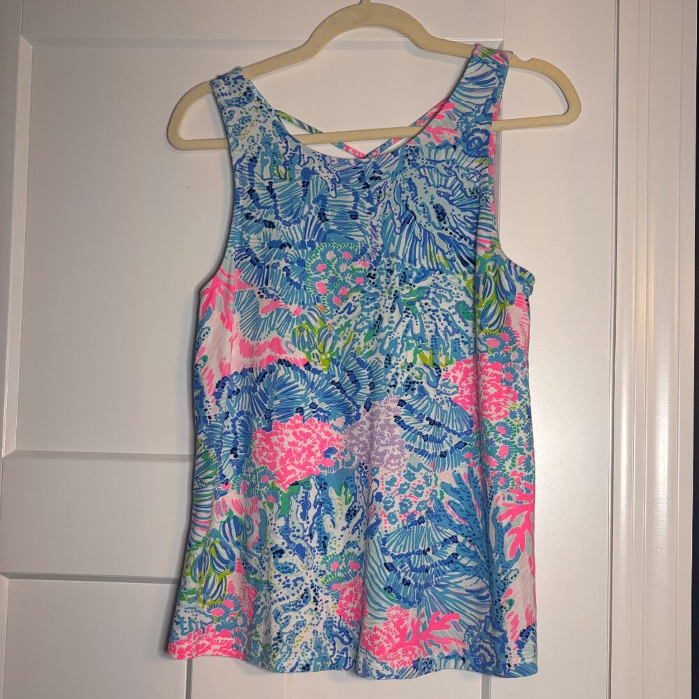 Lilly Pulitzer Kristen Top in Multi Sink Or Swim - M